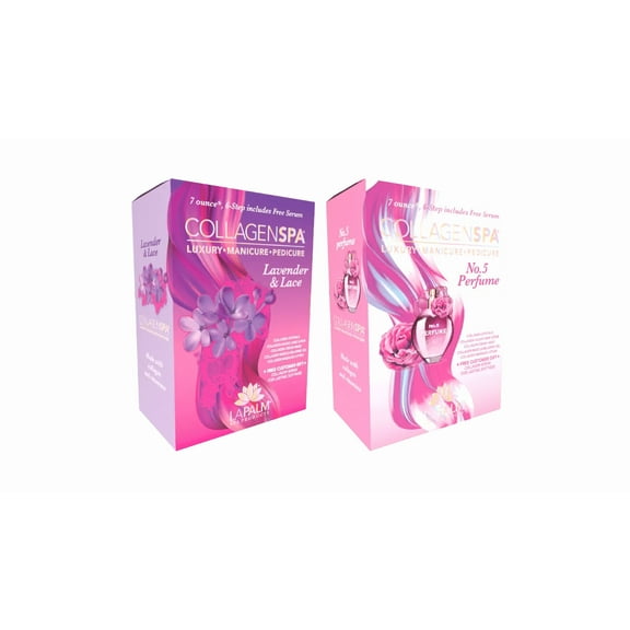 La Palm Collagen Spa 6 Step Manicure/Pedicure Kit Lavender & Lace   No 5