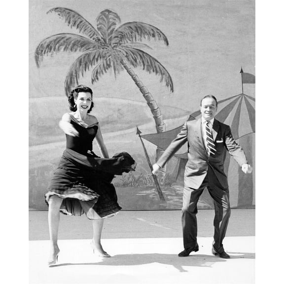 Bob Hope & Ann Miller dance it up on 1957 Bob Hope Show episode 5x7 inch photo