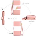 thumbnail image 3 of Rawiri Cartera de mujer, multicolor, cartera a rayas realizada en piel sintética, ROSA, 3 of 6