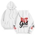 thumbnail image 3 of Arlun Funny Graphic Hoodies for Women Oversized Long Sleeve Letter Printed Drawstring Hooded Sweatshirts Fashion Soft Comfortable Loungewear Streetwear Pullover Tops White2 XL, 3 of 6