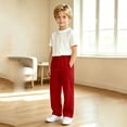thumbnail image 6 of Glisme Big Boys Sweatpants Athletic Pants Straight Leg With Pockets And Drawstring Fall Casual Boys Baggy Trousers Size 11-12 Y, 6 of 8