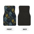thumbnail image 2 of Kdxio Tapis de Sol de Voiture Imprimé Tournesols Universel SUV avant Arrière Tapis de Sol 4 Pcs Ensemble Complet avec Dos en Caoutchouc Antidérapant Accessoires de Voiture pour la Plupart des Voitures, 2 of 7