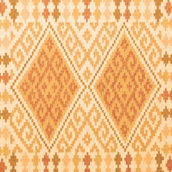 Ahgly Company Indoor Square Southwestern Orange Country Area Rugs, 8' Square