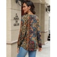 thumbnail image 6 of Zeagoo Womens Henley Tops Long Sleeve Boho Style Tee Shirts Dressy Outfits Blouses Business Casual, 6 of 6