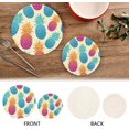 thumbnail image 4 of Pineapple 2 Pack Pot Holders Trivets, Heat Resistant Hot Pads for Kitchen Table Decoration Trivets for Hot Dishes/Pot/Bowl/Teapot/Hot Pot Holders, 7" + 9.45", 4 of 7