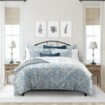 thumbnail image 2 of 6ix Tailors  Osha Comforter & 2 Pillow Shams Set, Sky & Gray - Full & Double Size - 3 Piece, 2 of 5