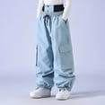 thumbnail image 5 of Snowboarding Pants, Waterproof Insulated Cargo Trousers, Windproof Loose Wide Leg for Cold Weather Activities, Hiking, Trekking, Adjustable Waist, 5 of 7