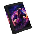thumbnail image 2 of Chririnla Purple Running Horses Pattern Trifold Card Wallet, Polyester Children's Wallet for Sports, Lightweight Portable Kids Trifold Wallet, 2 of 6