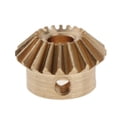 thumbnail image 2 of 1 Module Bevel Gear 20 Mm Gear Wheel Diameter 13 Mm Height, Copper / Steel 6mm Hole M4x2 Copper, 2 of 8