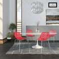 thumbnail image 2 of Modern Asbury Dining Chair with Chromed Legs, Set of 4 - Red, 2 of 7