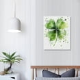 thumbnail image 4 of Acheng Watercolor Painting Of Shamrock Large St. Patrick's Day Canvas Art,Picture,Modern Art Artwork Wall Decor Dining Living Room Kitchen Decor  pattern1, 4 of 5