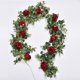 thumbnail image 4 of Hoja de eucalipto rosa enredadera flor artificial rosa hoja de eucalipto enredadera camino de boda Ratán, 4 of 6