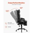 thumbnail image 3 of Silla de oficina VEVOR Executive con reposapiés de 181,44 kg de capacidad, 3 of 9