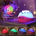 thumbnail image 2 of Luz nocturna para habitación de niños, linda luz nocturna de erizo Aniaml, luz nocturna de silicona recargable, luz nocturna que cambia de color, regalos de cumpleaños para adolescentes, niños, niñas JAMW  Sencillez, 2 of 5
