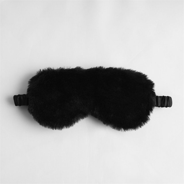 Máscara de ojos para dormir con sombreado de pelo de conejo, máscara de ojos de felpa transpirable y agradable para la piel, bolsa de hielo de otoño e invierno, linda máscara de ojos para el hogar