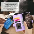 thumbnail image 6 of Allytechgroup for Apple iPhone 11 Pro Max Case Wallet, Retro PU Leather Slim Fit Business Style Magnetic Closure Cards Slots RFID Blocking Phone Case for Women Men, Purple, 6 of 6