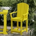 thumbnail image 3 of Wildridge Heritage 3-Piece Patio Counter Set, Lemon Yellow - Outdoor Weather Resistant Recycled Plastic Furniture for Patio, 3 of 4