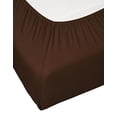 thumbnail image 3 of True Luxury Pure Heavy Rich Pima Cotton 4-Piece Bed Sheets Set Queen Size Fits mattresses Upto 21-24” deep Pocket – Sateen Weave (Solid, Chocolate), 3 of 10