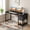 Black, variant on Kelno 40 Inch Computer Desk with 2 Fabric Drawers Home Office Work Table with Side Hook Adjustable Storage Shelf, Rustic Brown