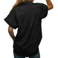 thumbnail image 3 of vigerkar Womens Stain Shield Dress Shirts Free Short Sleeve Solid Tops Blouses Button Down Shirts Black, XL, 3 of 5