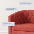 thumbnail image 3 of BELLEZE Elegant Tufted Barrel Accent Chair - Berlinda (Burgundy), 3 of 7