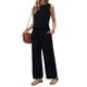 thumbnail image 2 of Conjuntos de 2 Piezas para Mujer, Chaleco, Cuello Redondo, Sin Mangas, Conjuntos Casuales, Pantalones de Pierna , Trajes. Negro M, 2 of 9