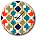 thumbnail image 1 of Designart 'Retro Ornamental Design Vi Mid-Century Modern Wall Clock, 1 of 4