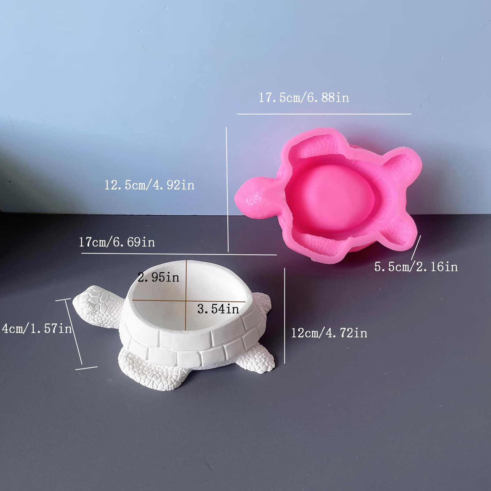 Tortoises Silicone Holder Molds for Epoxy Resin Cup Candy Jar Flower Planter Concrete Silicone Molds