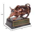 thumbnail image 4 of Official Licensed Bronze Wall Street Charging Bull Stock Market NYC Figurine Statue with Base (Medium 5'), 4 of 4