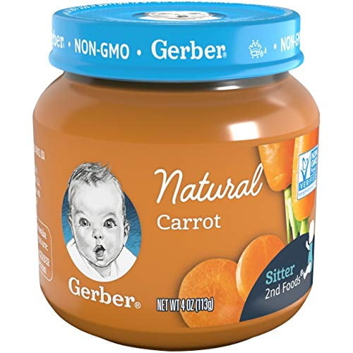 Gerber 2nd Foods Baby Food Jars, Natural Carrot - 4 Ounce, 10 Count ...