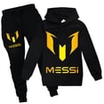 thumbnail image 2 of Ropa para niñas de la superestrella del fútbol argentino, conjunto de sudaderas con capucha y pantalones a la moda para niños, ropa para niños, chándal deportivo para primavera y otoño, 2 of 5