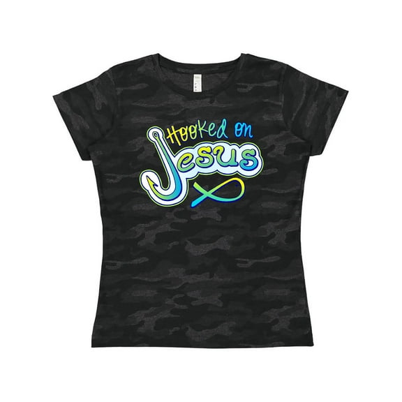 Inktastic Hooked on Jesus Christian Women's T-Shirt