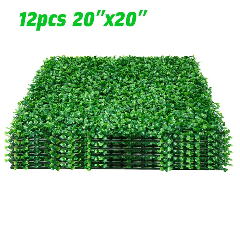 ZXMT 12PCS 20"*20" Lawn Artificial Grass Fake Grass Rugs Indoor Outdoor