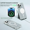 thumbnail image 3 of Daxi for iPhone 14 Pro max case, clear magnetic ultra-thin glitter women's girly soft case-White, 3 of 8