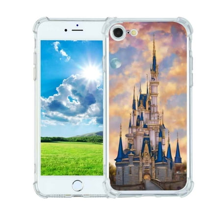 Enchanted-castle-spires-5 Phone Case, Designed for iPhone SE 2020 Case Soft TPU for girls boys gift,Shockproof Phone Cover