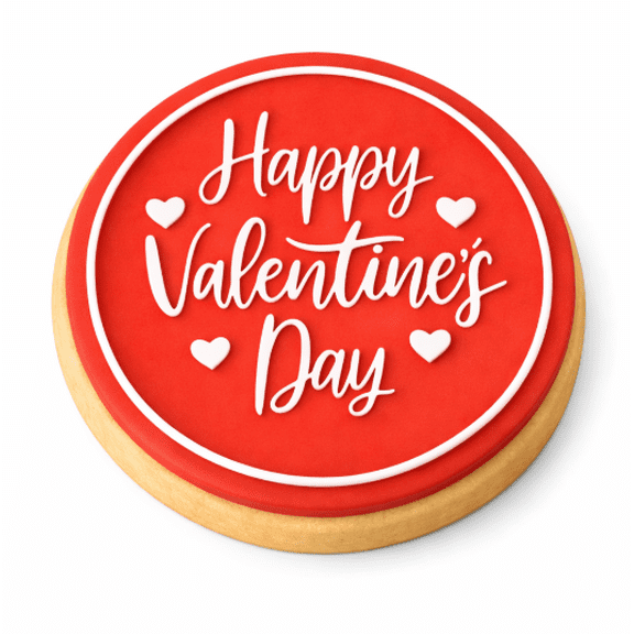 Happy Valentines day with heart Cookie Cutters with Stamp Size Option