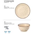thumbnail image 2 of Handcrafted Ceramic Solid Dinner Set Of 12, Beige | 6 Serving Dinner Plates, 10.6 Inch Each + 6 Small Dinner Bowls, 180ml Each | Stoneware - Dinnerware | Microwave & Dishwasher Safe, 2 of 5