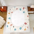 thumbnail image 5 of jejeloiu Colorful Circle Pattern Queen Sheet Sets,Abstract Geometric Circular Bed Set For Girls Boys 4 Pieces, 5 of 7