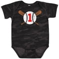 thumbnail image 3 of Inktastic First Birthday Weathered Baseball Design with Bats Boys or Girls Baby Bodysuit, 3 of 5