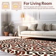 thumbnail image 2 of Flatwoven High Traffic Area Rug, Wild Spotted Hide Abstract Spots, Non Slip, Stain Resistant, Washable Area Rugs for Living Room, Bedroom(Brown, 4X6), 2 of 8