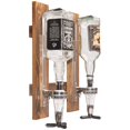 thumbnail image 3 of Dispensador de licor de pared Gesonlinka para 2 botellas de madera, 3 of 6