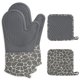 thumbnail image 2 of Muyoka Soportes para ollas de silicona Guantes antideslizantes para horno Manoplas para horno de cocina Guantes para horno de algodón Soportes para ollas Muyoka Hogar, 2 of 7