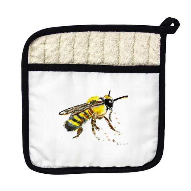 Betsy Drake PT731 Abeille sur Porte-Pot Blanc