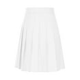 thumbnail image 4 of Njagoc3 Womens High - Waisted Pleated Midi Skirt, Solid Color, Flared Fit for Summer Casual Outings & Office Days, 4 of 6