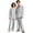 Dark Gray(Striped), variant on Couple Matching Pajamas Long Sleeve His and Hers Pajamas Sets Sleepwear Striped Button Down Warm 2 Piece Set Loungewear Dark Gray XXXL