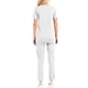 thumbnail image 2 of Traje de Pantalones para Mujeres Profesional Casual Cuello en V Manga Corta con Pantalones Largos, Ropa de Trabajo de Poliéster Ligera de Cuatro Estaciones para Uso Diario Y Casero, 2 of 3