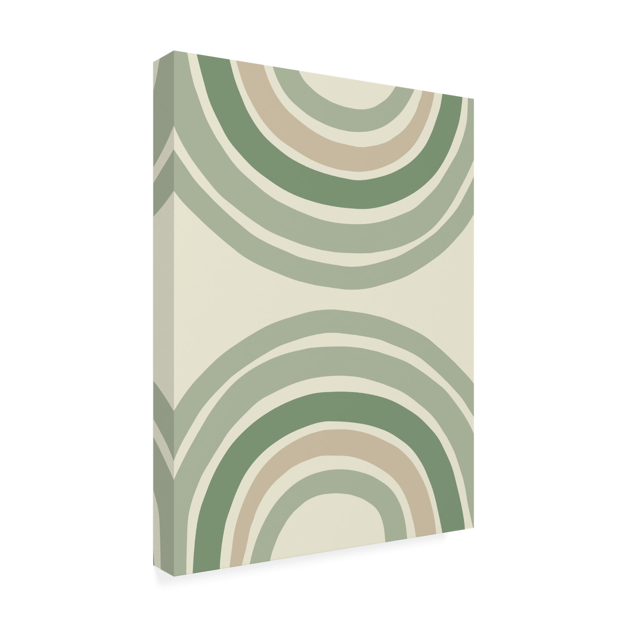 Trademark Fine Art Pictufy Studio Green Rainbow Canvas Wall Art