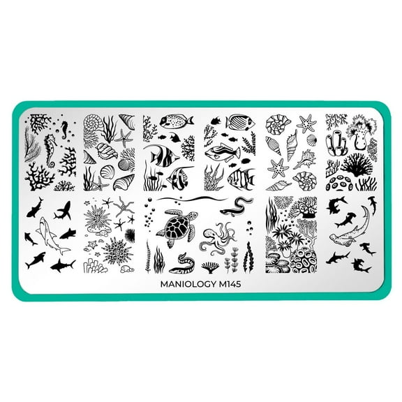 Maniology Under the Sea - Coral Reef (m145) Stainless Steel Nail Stamping Plate for Women