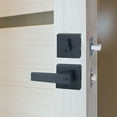 thumbnail image 3 of Design House 595702 Emblem Contemporary Square Single Cylinder Deadbolt Matte Black, 3 of 11