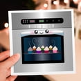 thumbnail image 7 of 3dRose, Cute kawaii happy smiling oven filled with baking cupcakes - for chefs foodies and cooking fans, 6 Greeting Cards with envelopes, 7 of 7